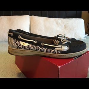 Angelfish Black Leopard Sparkle Sperry Shoes